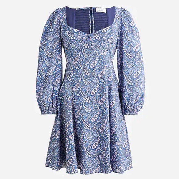 J. Crew Dresses & Skirts - J.Crew Sweetheart long-sleeve mini dress in Liberty Bourton Bloom